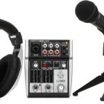Behringer PODCASTUDIO 2 USB Complete PODCASTUDIO Bundle with USB Mixer, Microphone, Headphones and More